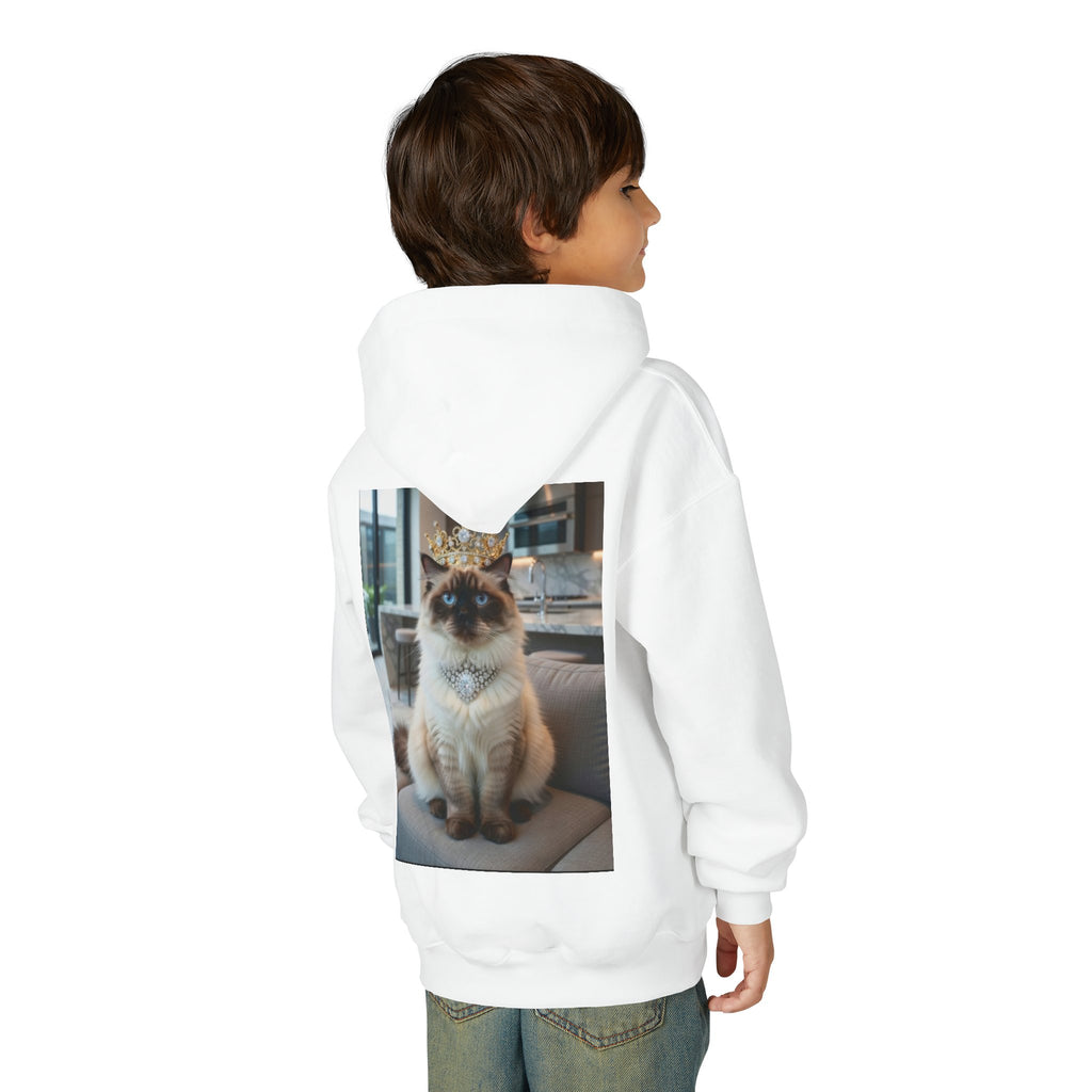Youth Cat Photo Hoodie — Cute Ragdoll Kitten Pullover
