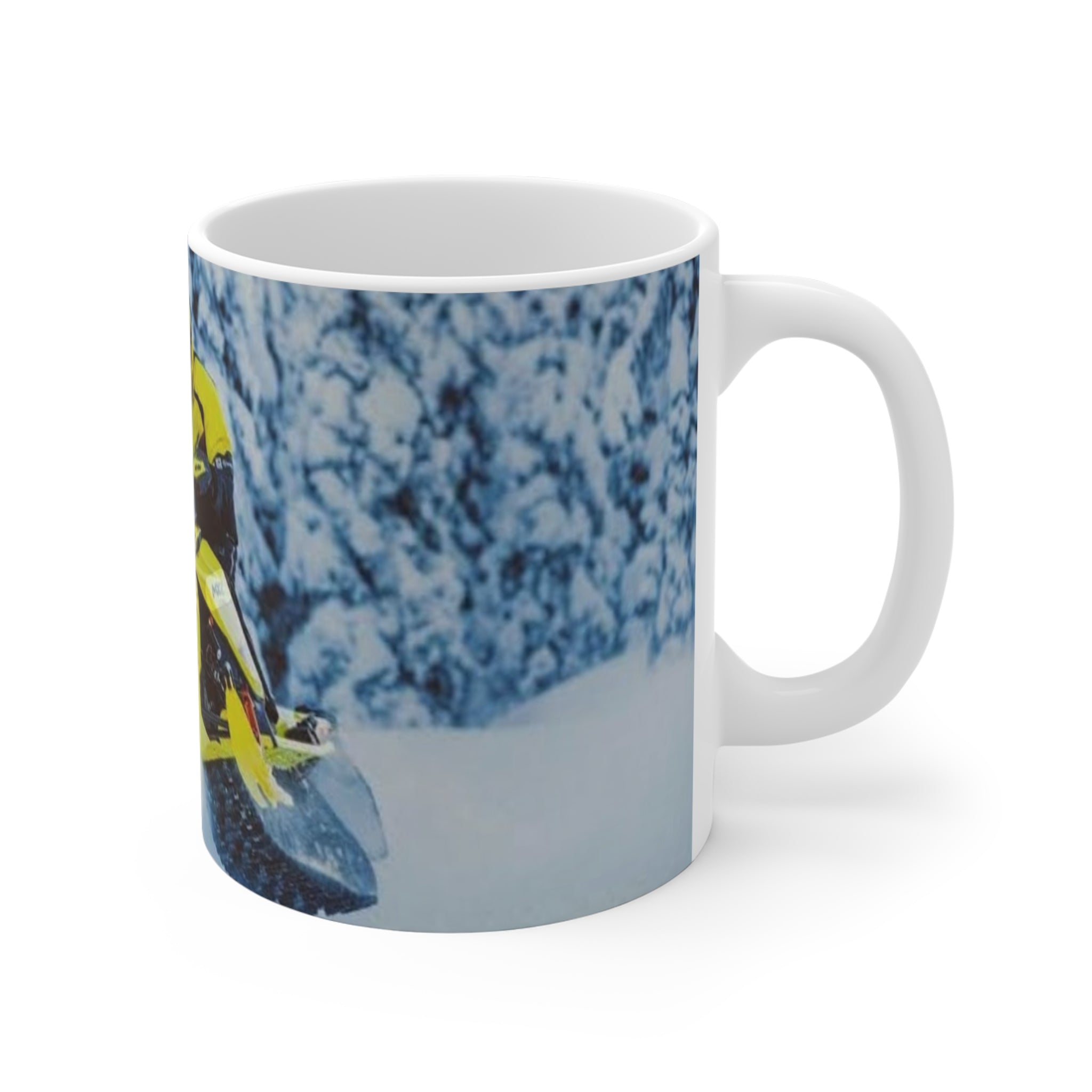 Snowmobile Mug - "To move mountains" 11oz Coffee Cup for Snowmobile Enthusiasts