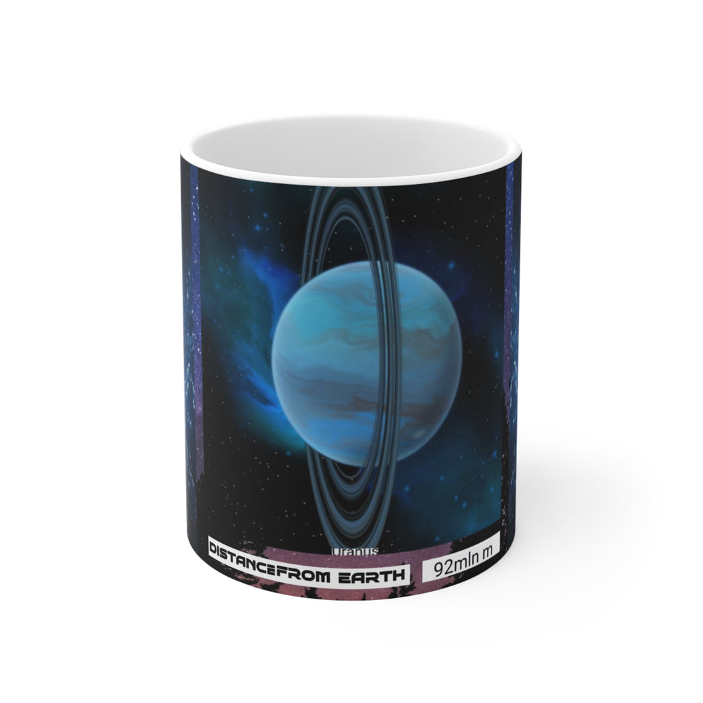 NASA Space Planet Mug – Blue Saturn Illustration 11oz