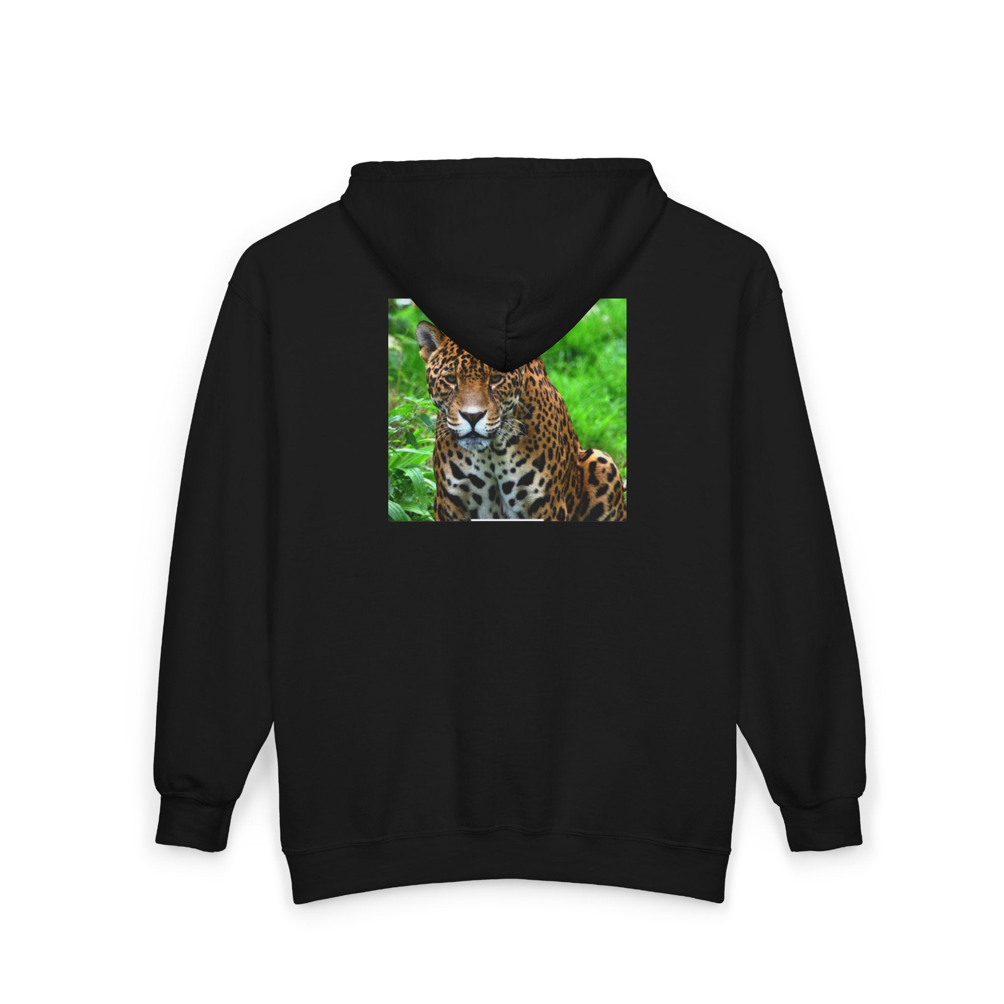 Jaguar Portrait Zip Hoodie — Wildlife Photo Sweatshirt