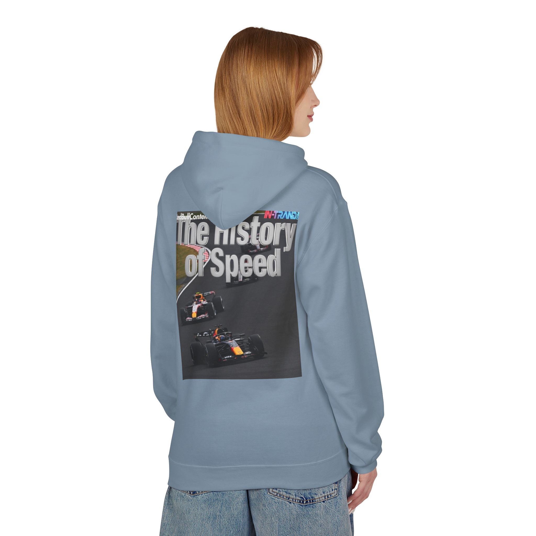 Racing Hoodie – “The History of Speed” Formula Car Graphic