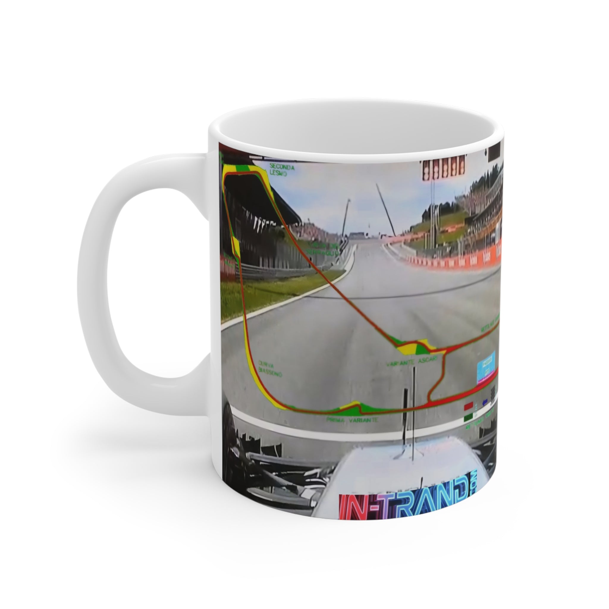 Racing Track Map Coffee Mug – Spa-Francorchamps Formula Track Design (11oz)