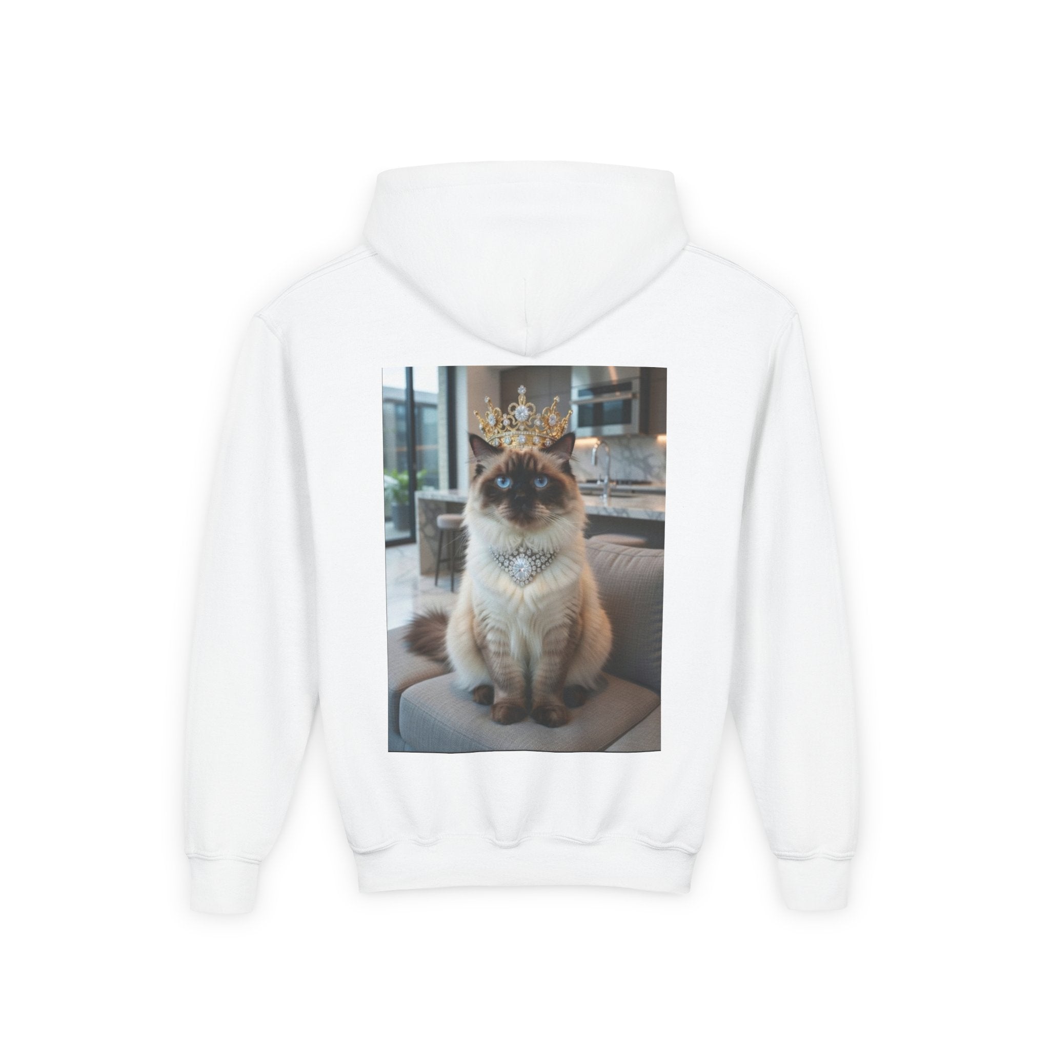 Youth Cat Photo Hoodie — Cute Ragdoll Kitten Pullover