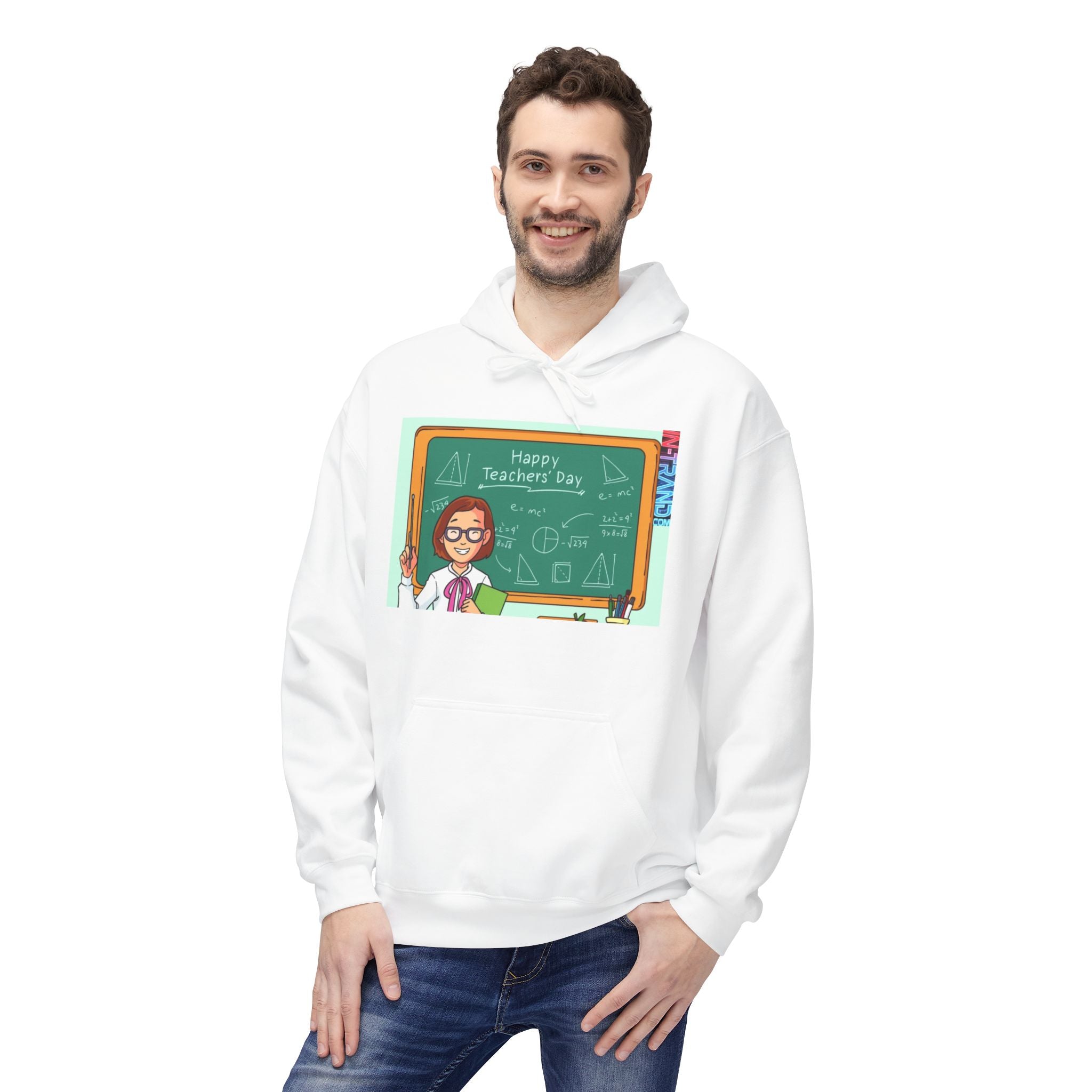 Teacher's Day Hoodie – "Happy Teacher's Day" Chalkboard Design