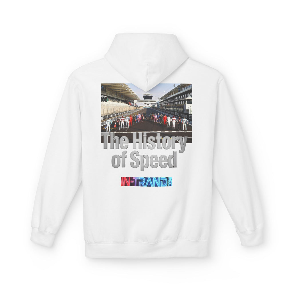 Racing History Hoodie — "The History of Speed" Graphic Racing Pit Crew Sweatshirt