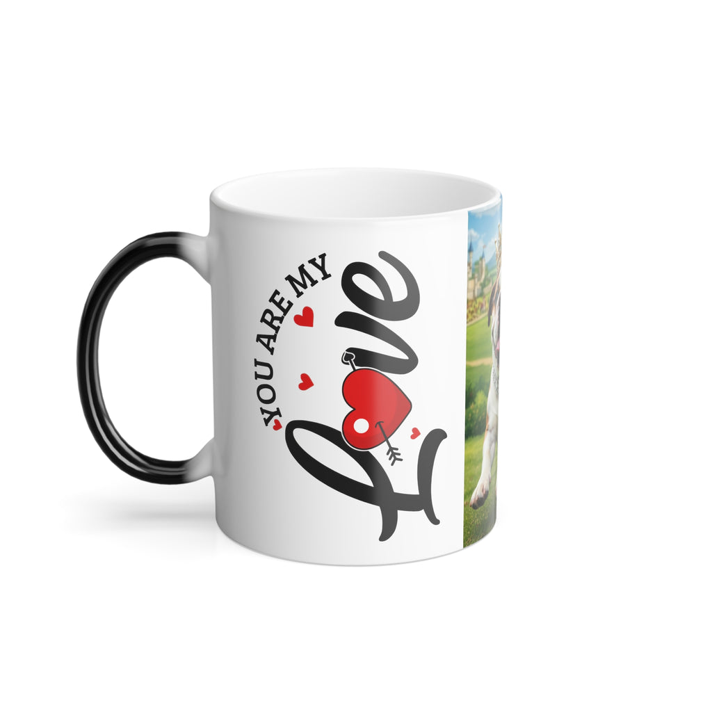 Color-Changing Mug — 'You Are My Queen' Bulldog Crown Design (11 oz)