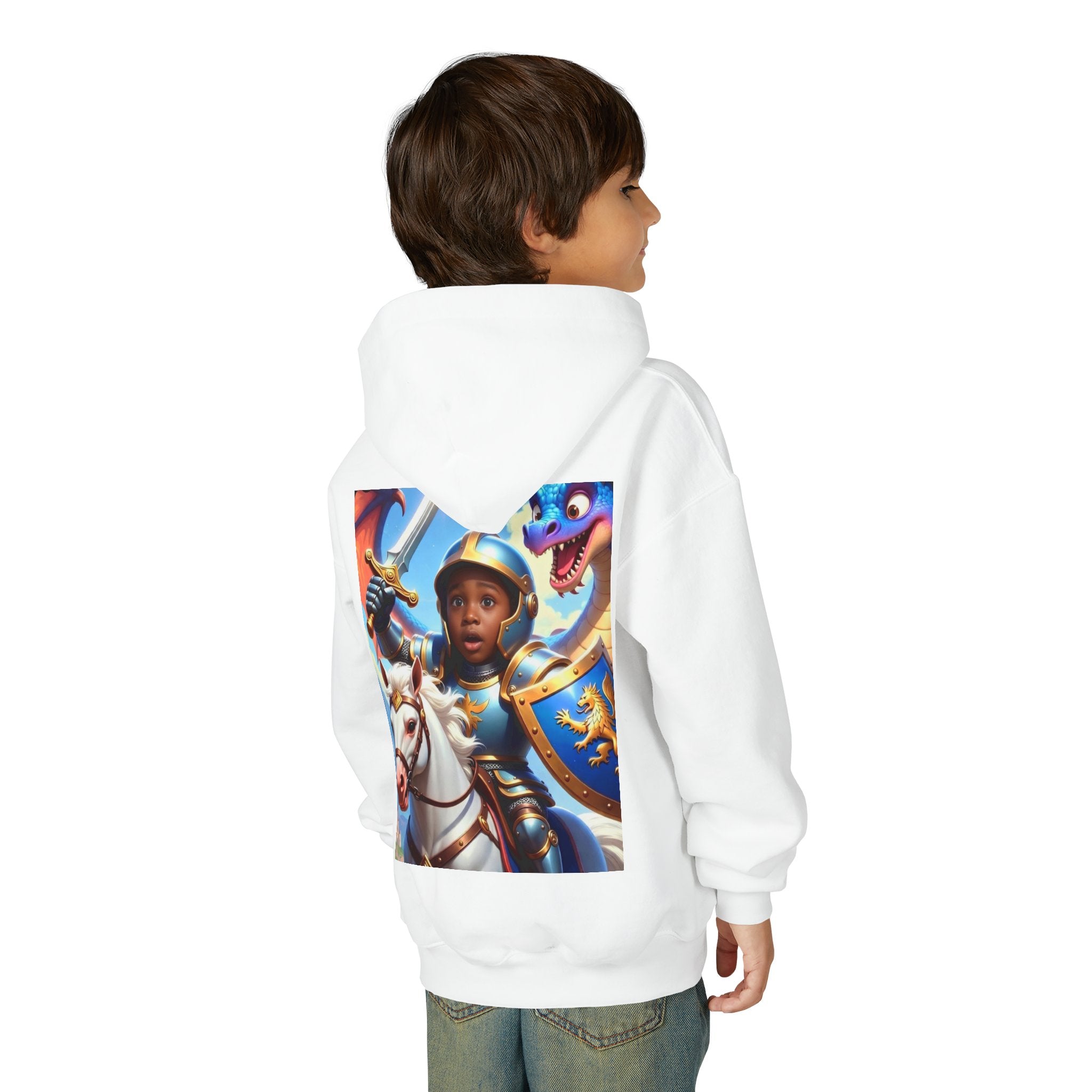 Youth Knight Hoodie – Brave Little Knight Graphic Sweatshirt for Kids