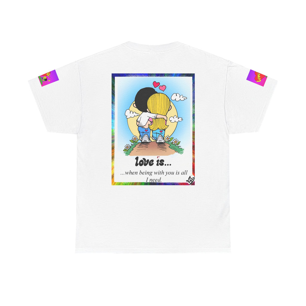 愛とは…レトロ漫画カップルTシャツ — 「愛とは…あなたの一週間を素晴らしいスタートにしてくれるもの」 