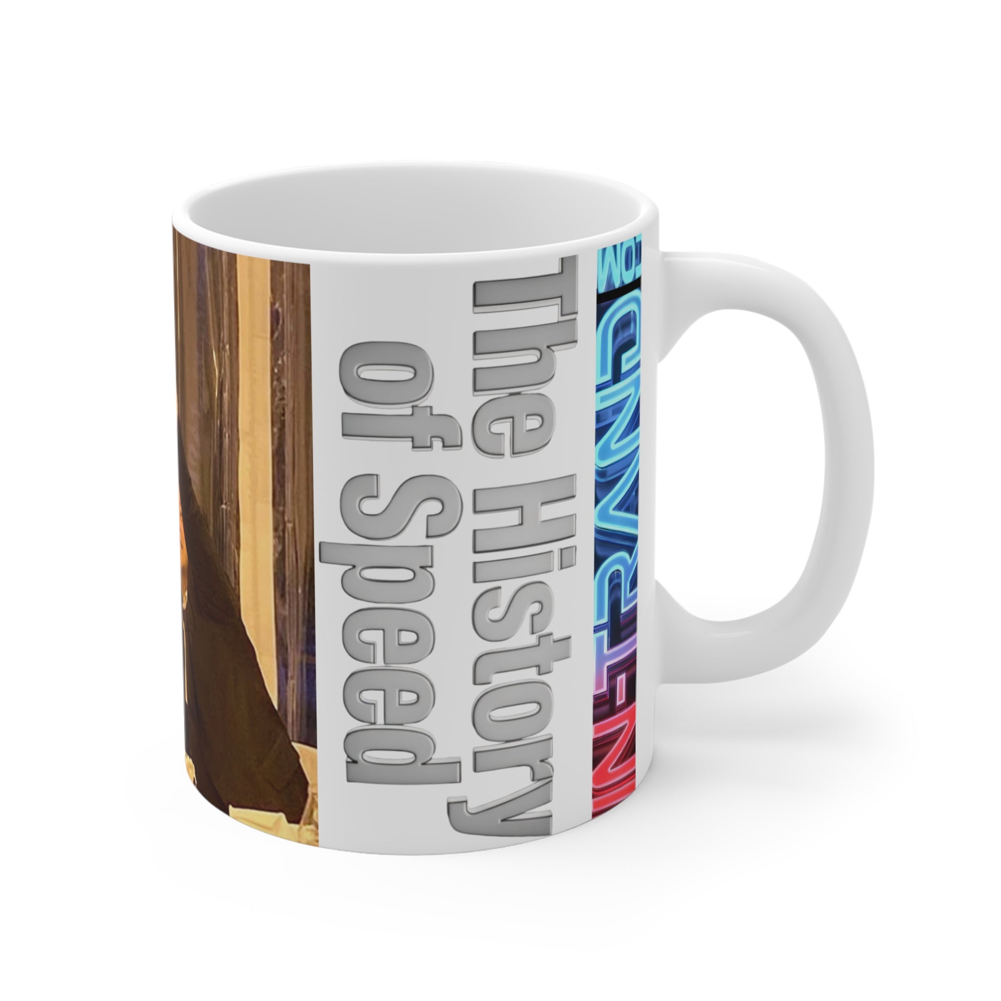 11oz Photo Mug — 'The History of Speed' Party Scene Coffee Cup