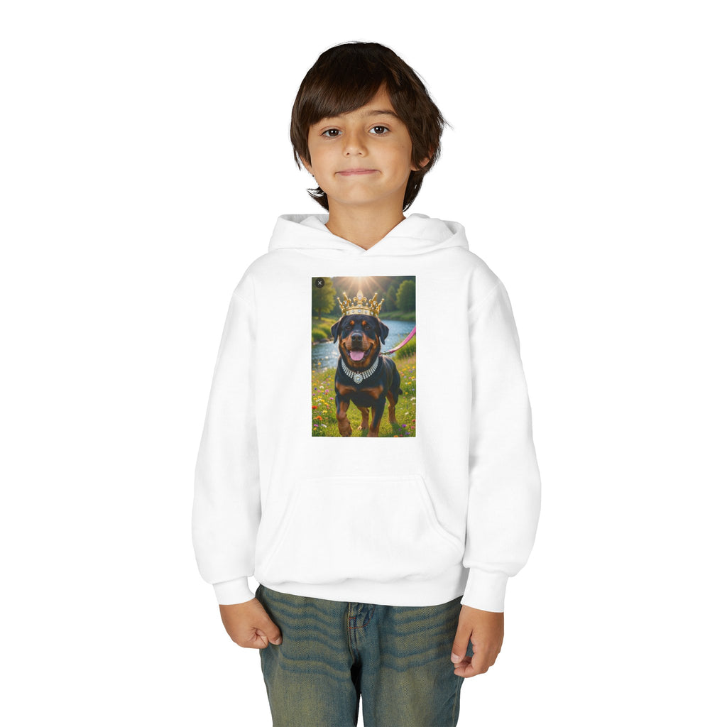Youth Hoodie — Royal Crown Rottweiler Graphic Sweatshirt
