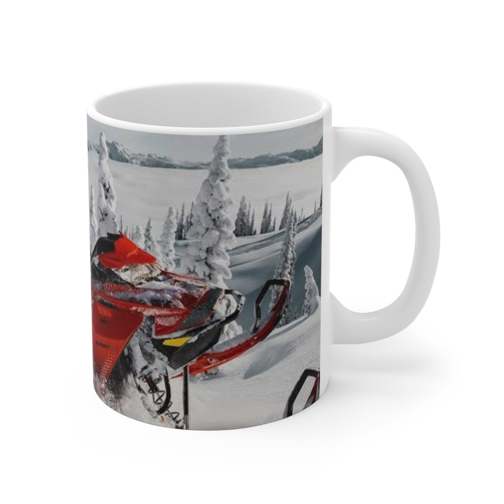 Mug - 'To Move Mountains' Snowmobile Winter Adventure Coffee Mug (11oz)