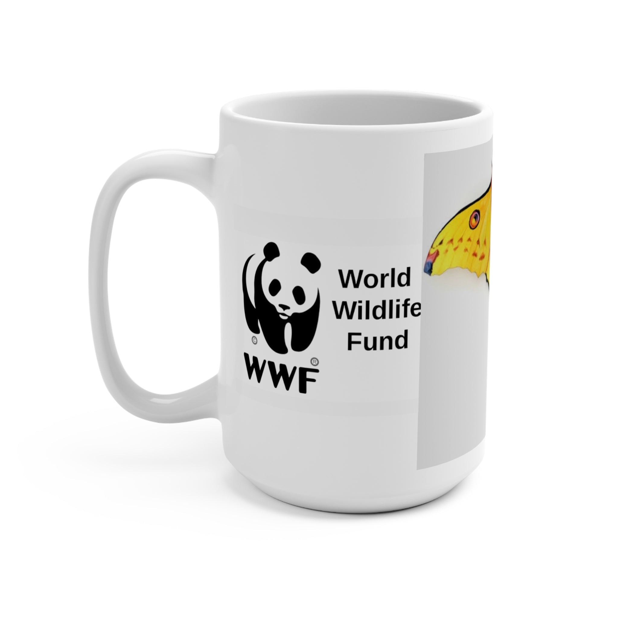 MUG NATURE WWF Yellow Luna Moth 15oz Conservation Coffee Mug