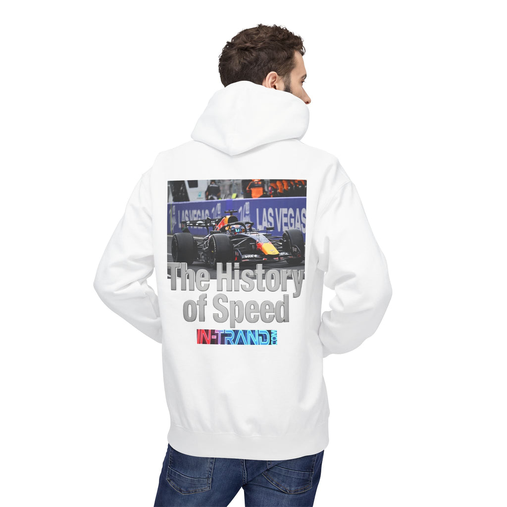 The History of Speed Hoodie — Racing Car Las Vegas Graphic Hoodie
