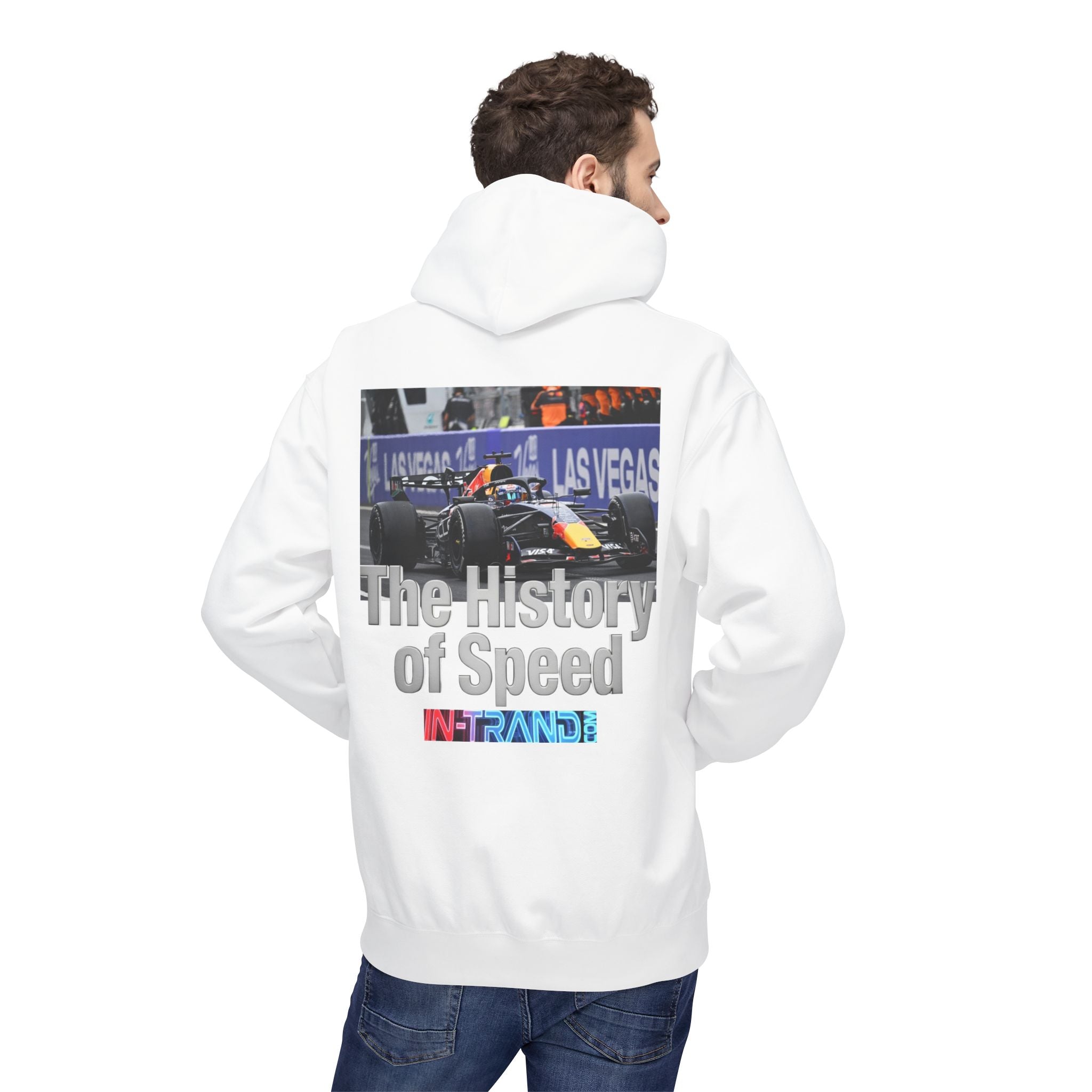 The History of Speed Hoodie — Racing Car Las Vegas Graphic Hoodie
