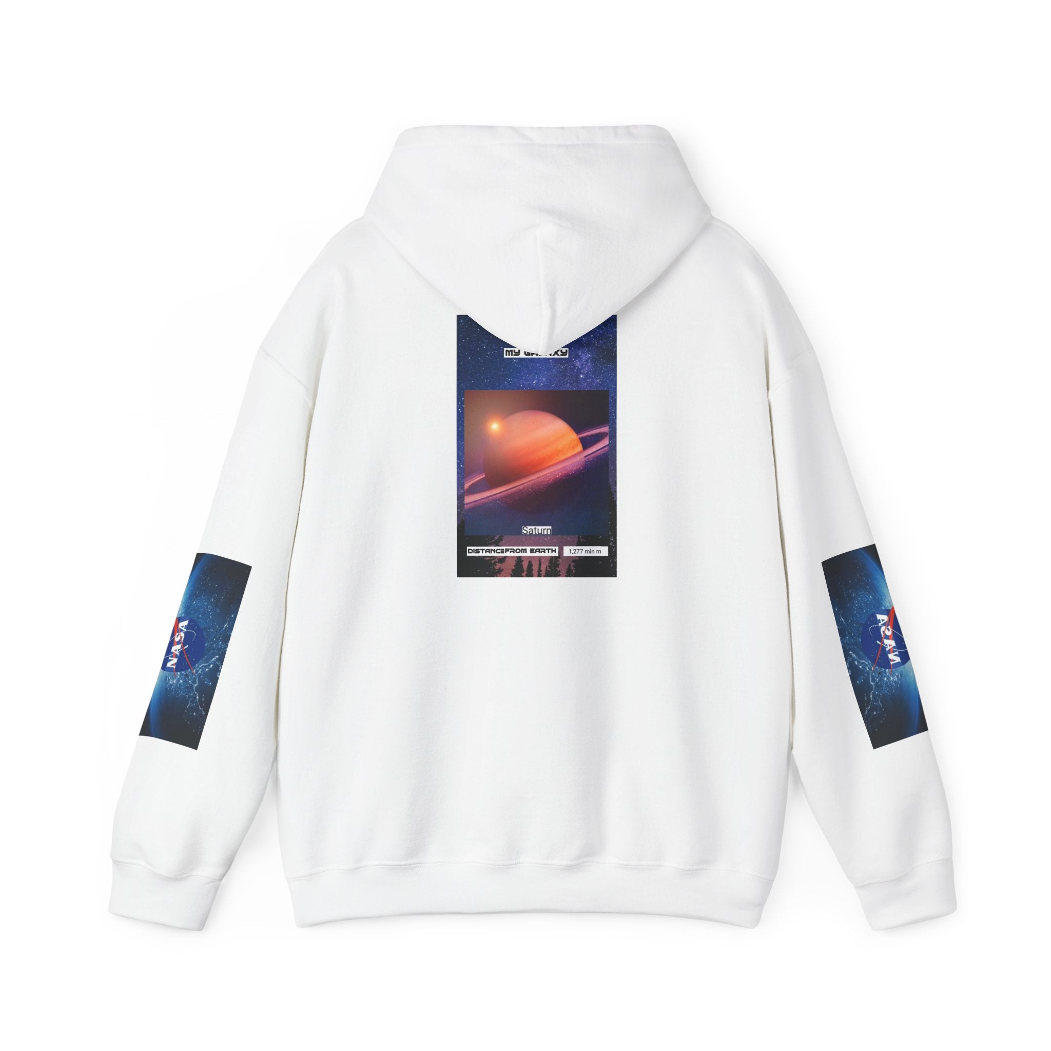 HOODIE MY GALAXY  Planet Hoodie — Retro Saturn Graphic Hooded Sweatshirt