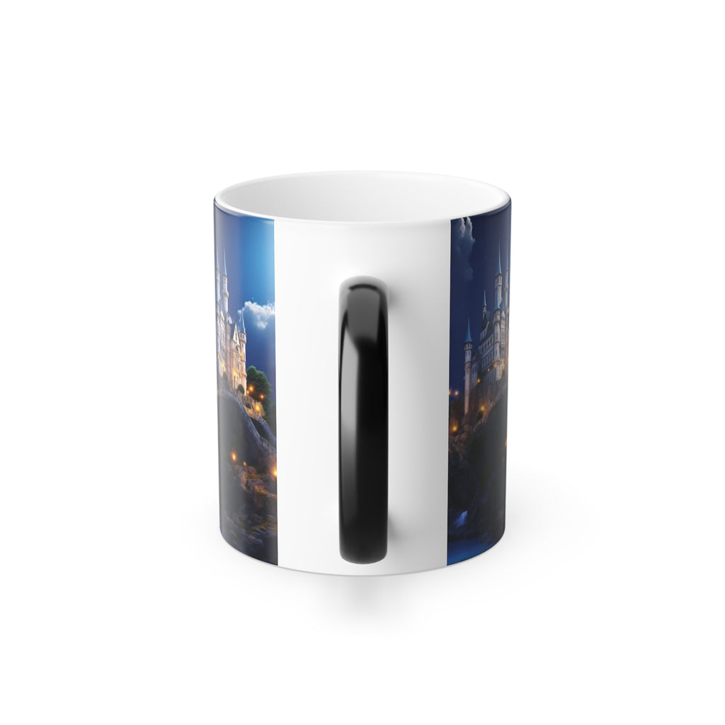 Color-Changing Kids' Knight Adventure Mug — 11oz Magic Morphing Mug with Dragon & Castle