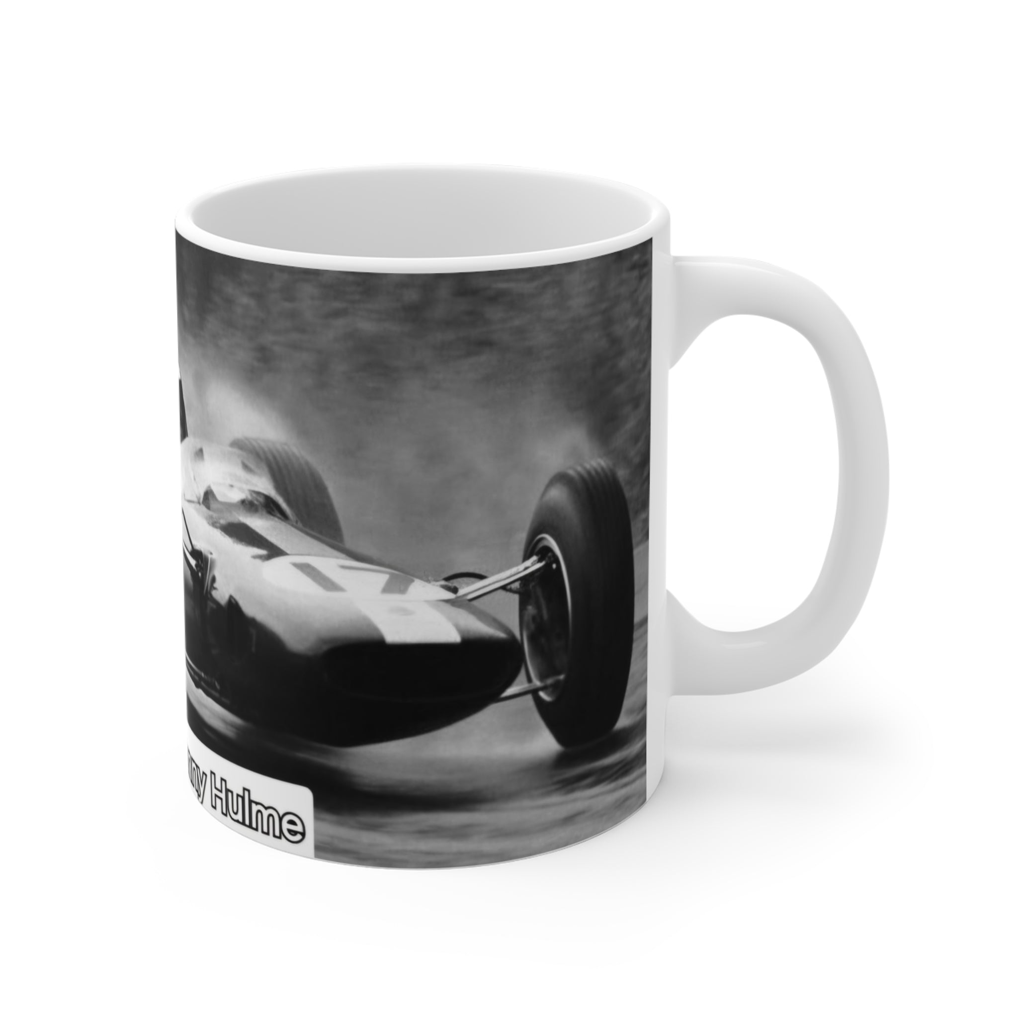 Racing Mug — "The History of Speed" Vintage Race Car Coffee Cup