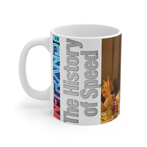 11oz Photo Mug — 'The History of Speed' Party Scene Coffee Cup
