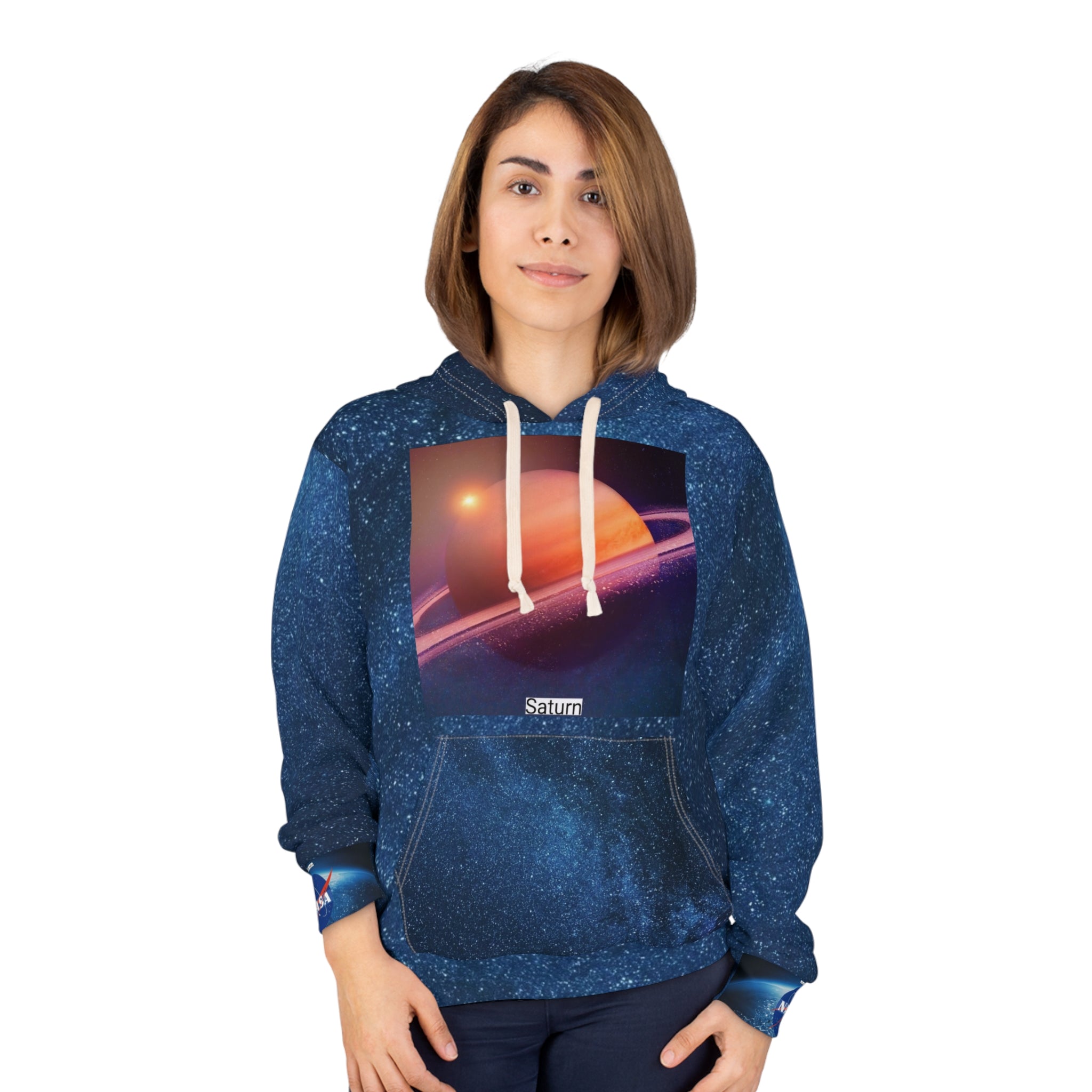 Saturn Galaxy Hoodie — Space Graphic Pullover with 'My Galaxy' Design