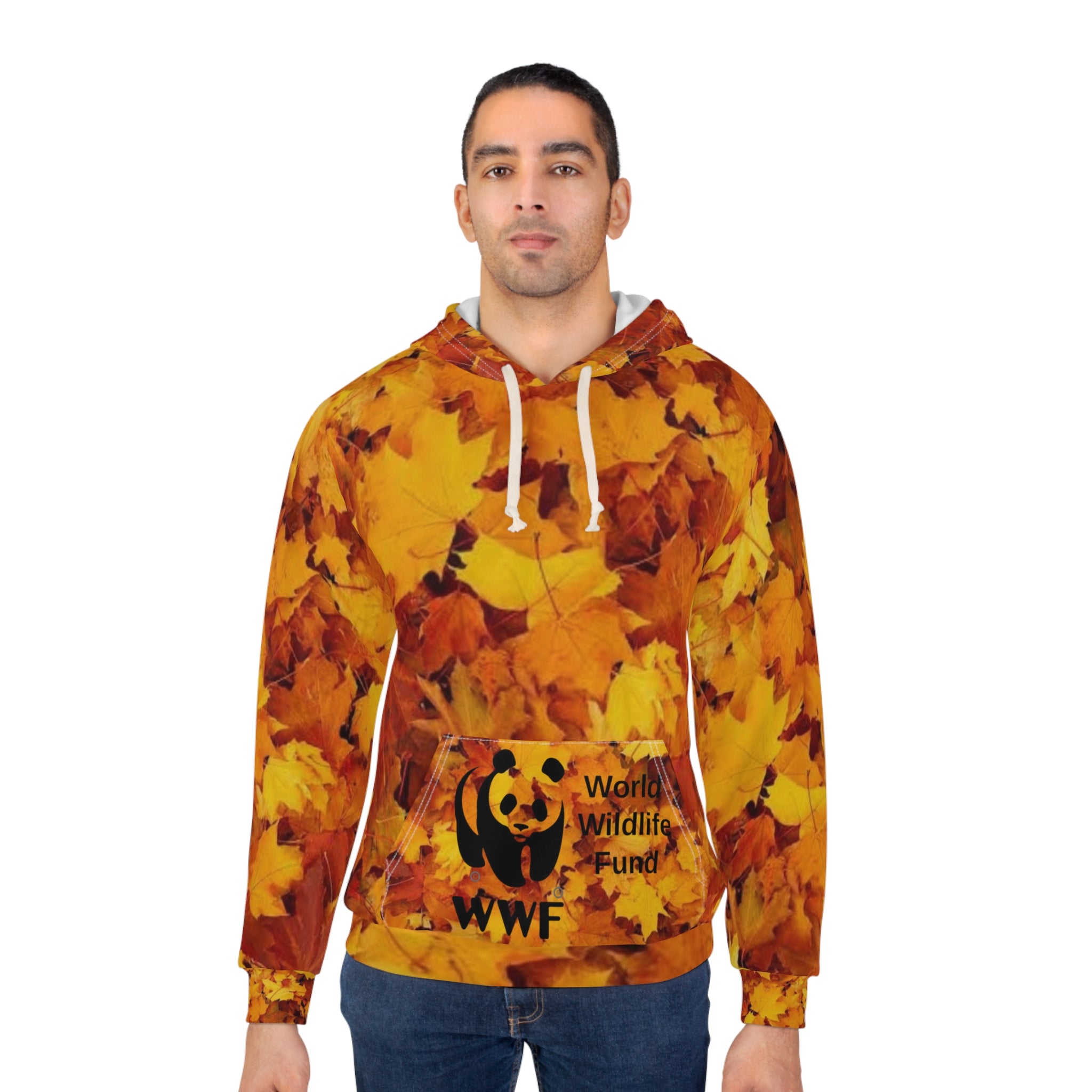 HOODIE COOL NATURE   Autumn Leaves WWF Hoodie — Wildlife Conservation Fall Pullover