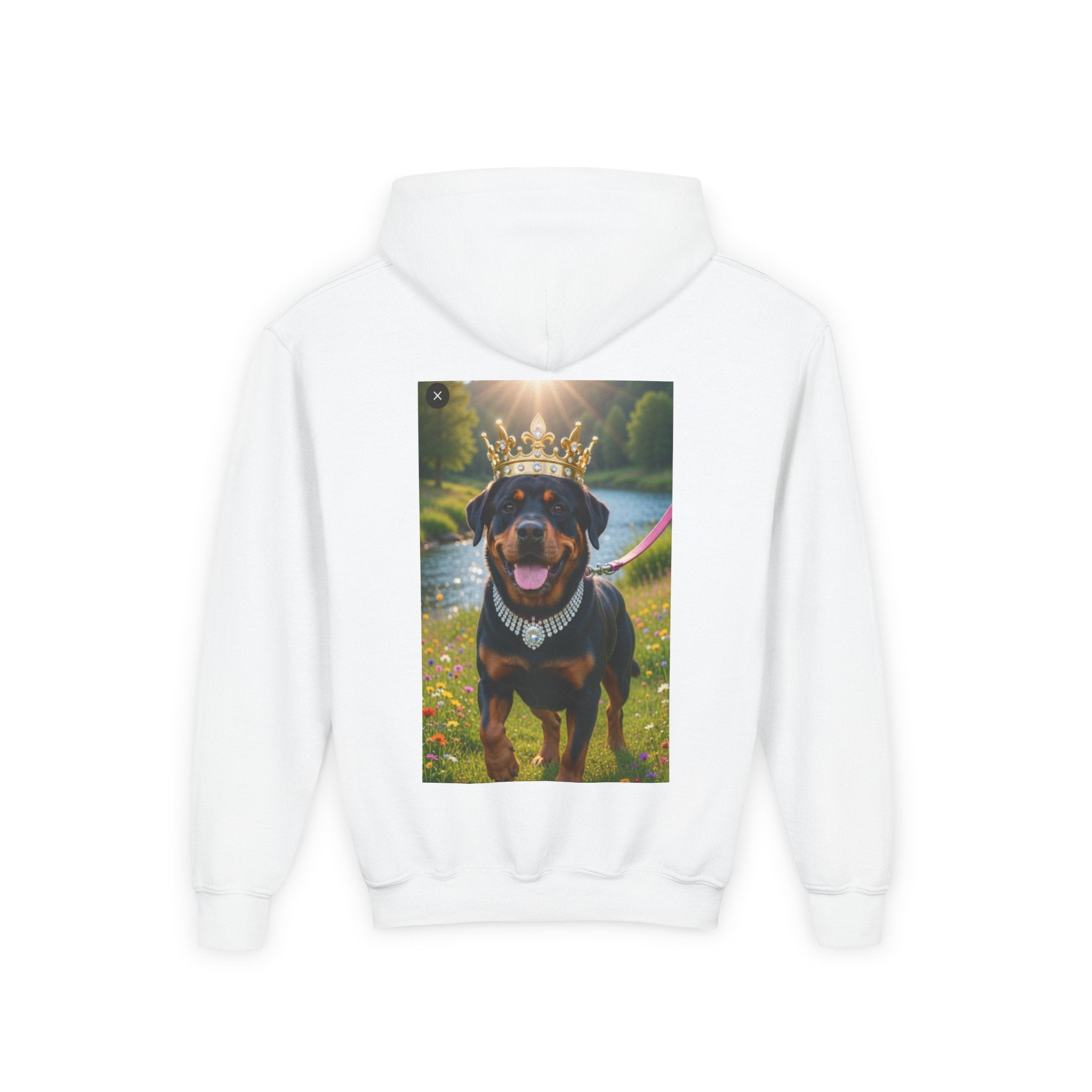 Youth Hoodie — Royal Crown Rottweiler Graphic Sweatshirt