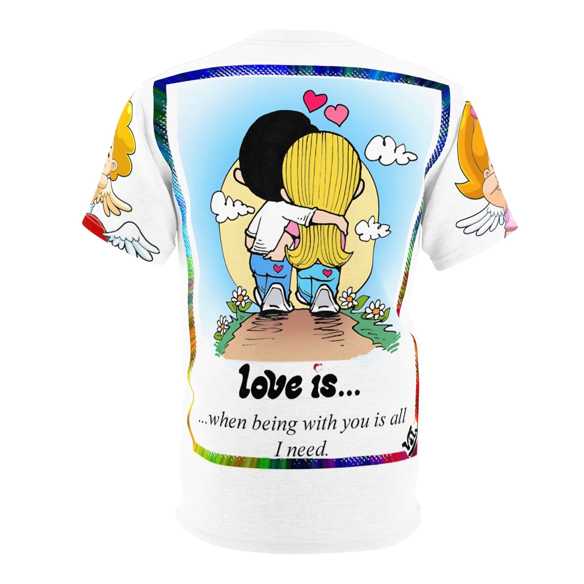 Love Is... Couple Illustration Tee — "Love is... the nicest way to start the day."