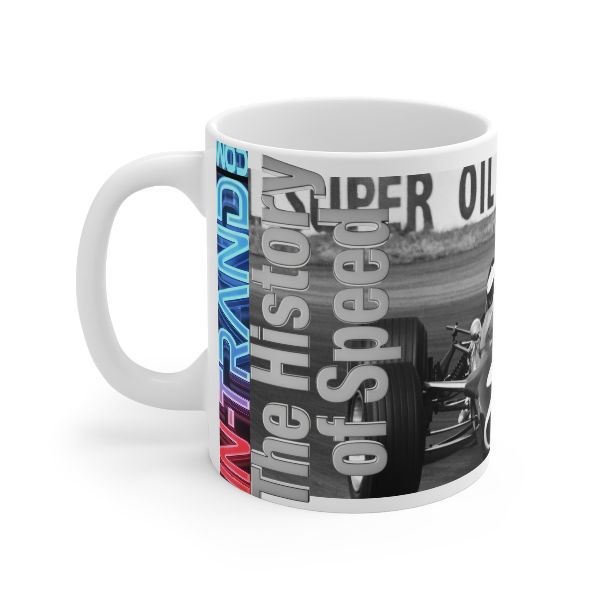 Racing Mug — 'The History of Speed' Vintage Formula 1 Coffee Cup