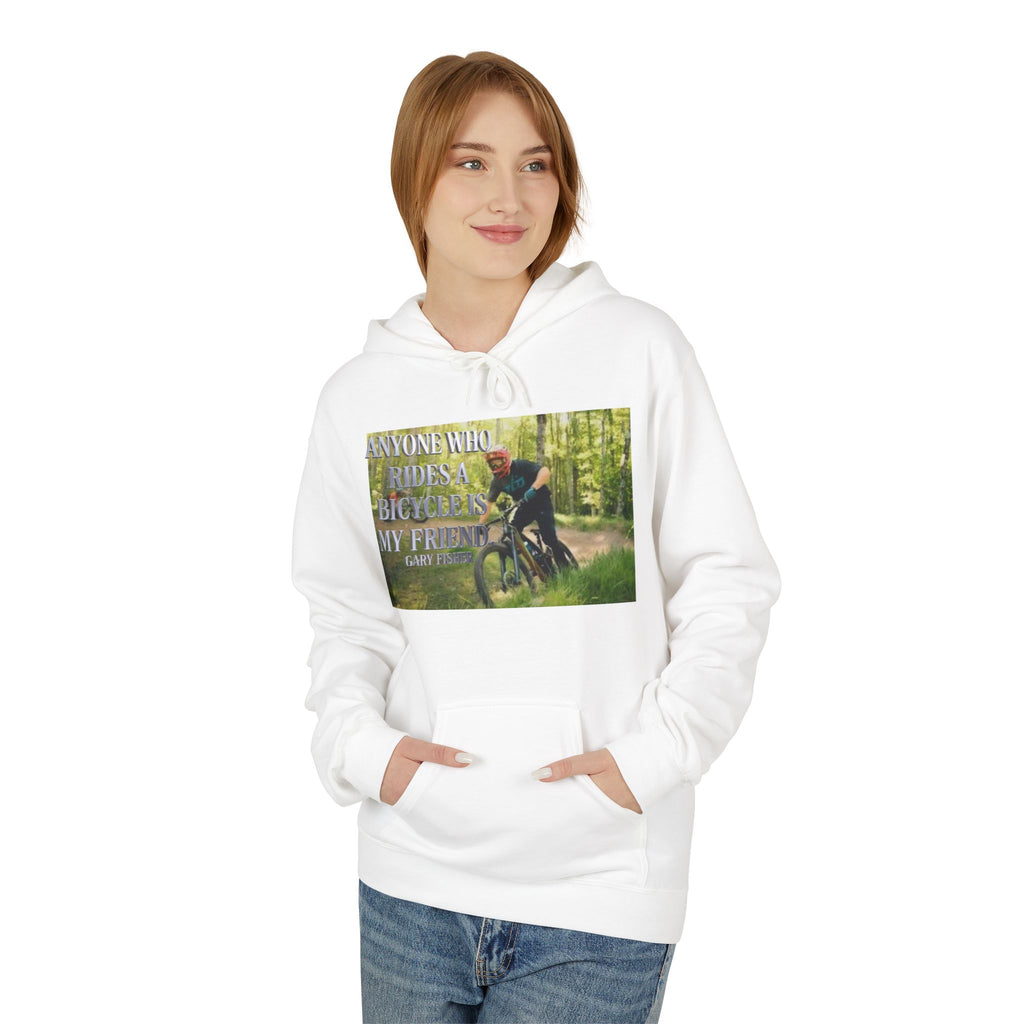 Mountain Biking Hoodie — Forest Trail Cyclist Photo Sweatshirt