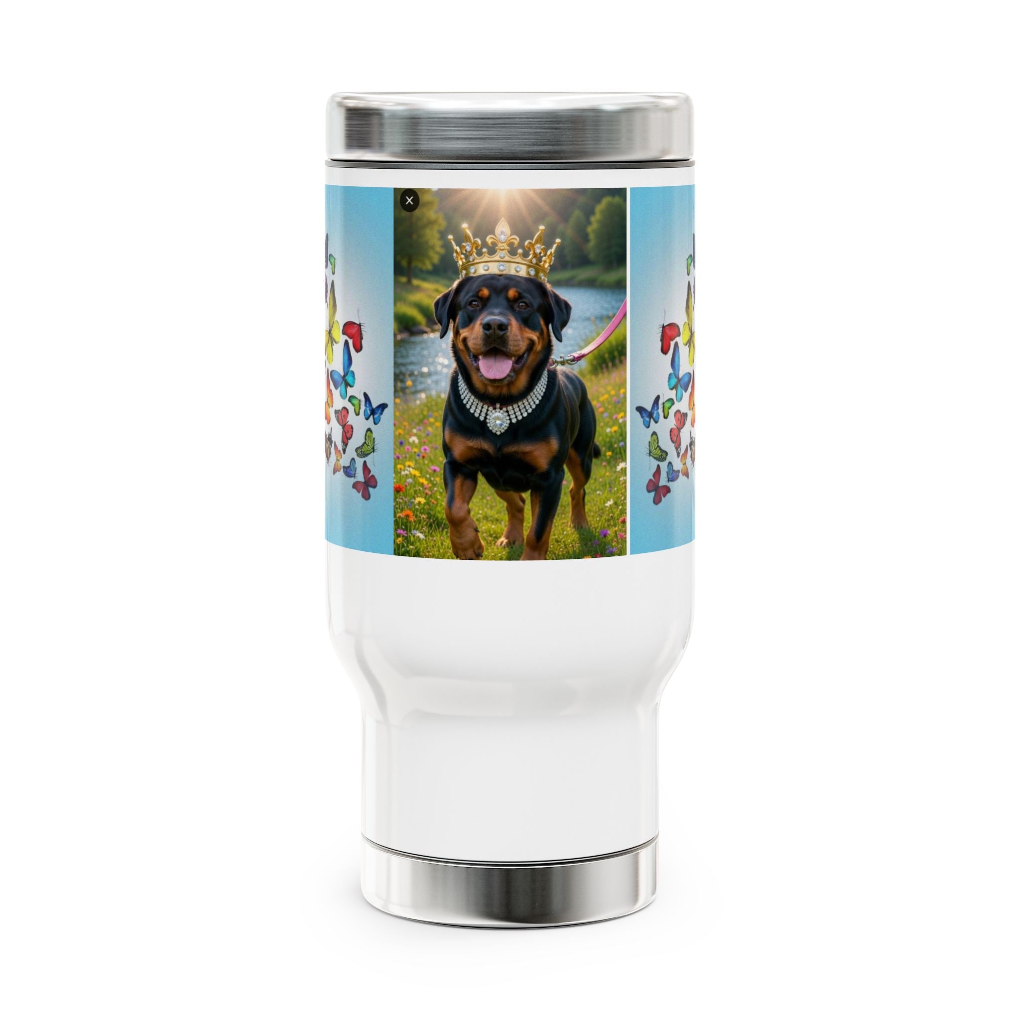 Stainless Steel Travel Mug with Handle, 14oz