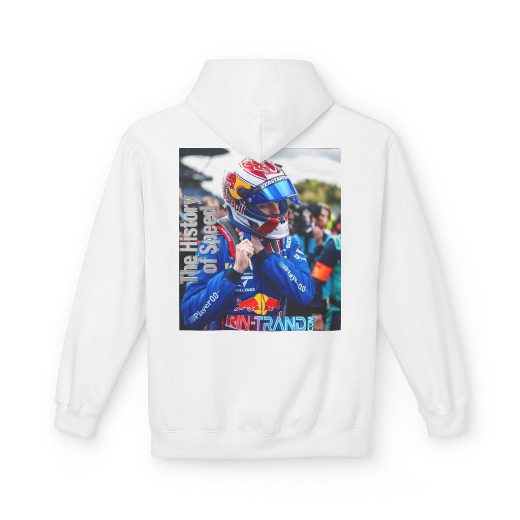 Racing Driver Hoodie — 'The History of Speed' Red Bull Helmet Print