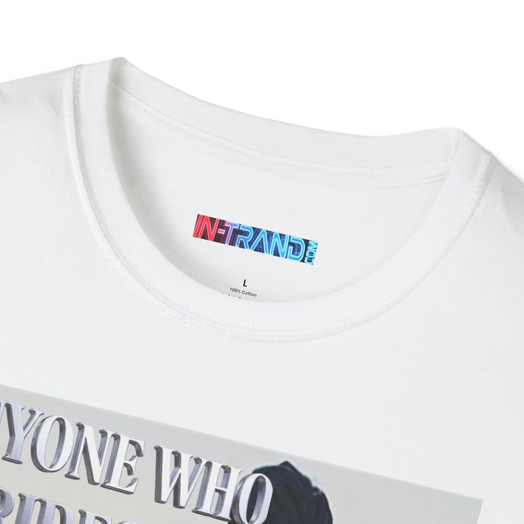 💎 Bicycle Silhouette T-Shirt — 'Anyone Who Rides a Bicycle Is My Friend' Cycling Tee 💎