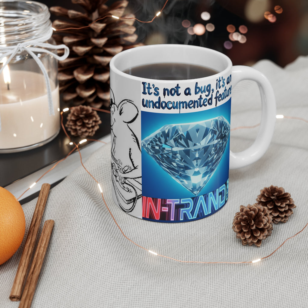 Mug — "It's not a bug, it's an undocumented feature" Tech Humor Coffee Mug