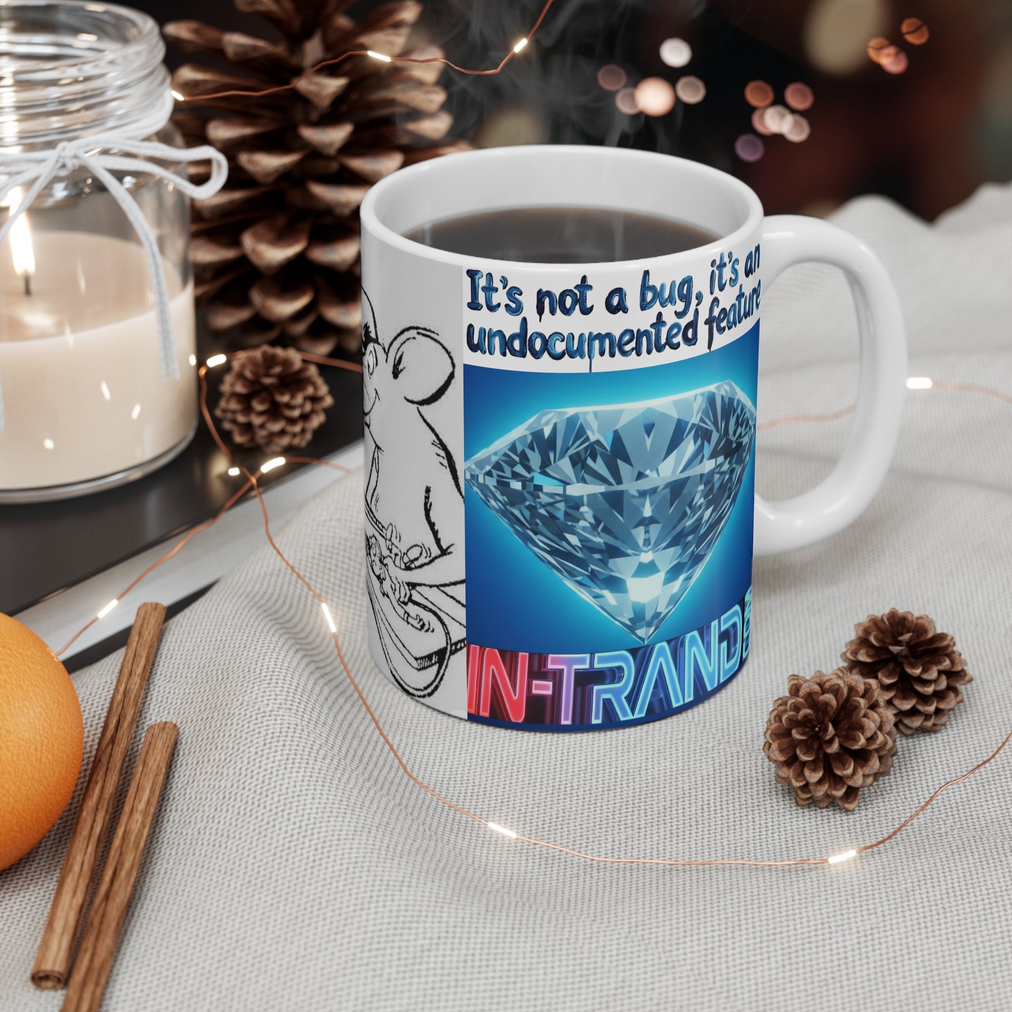 Mug — "It's not a bug, it's an undocumented feature" Tech Humor Coffee Mug