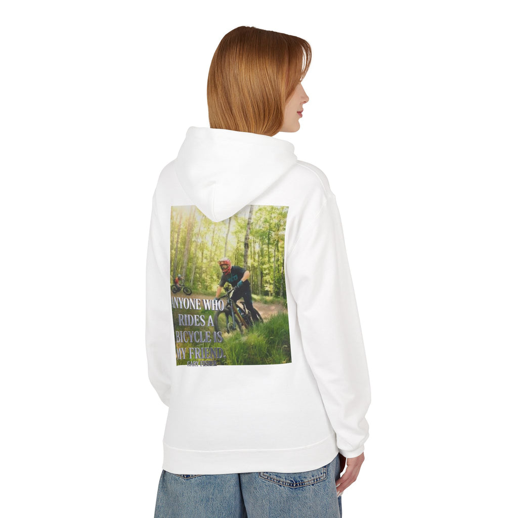 Mountain Biking Hoodie — Forest Trail Cyclist Photo Sweatshirt