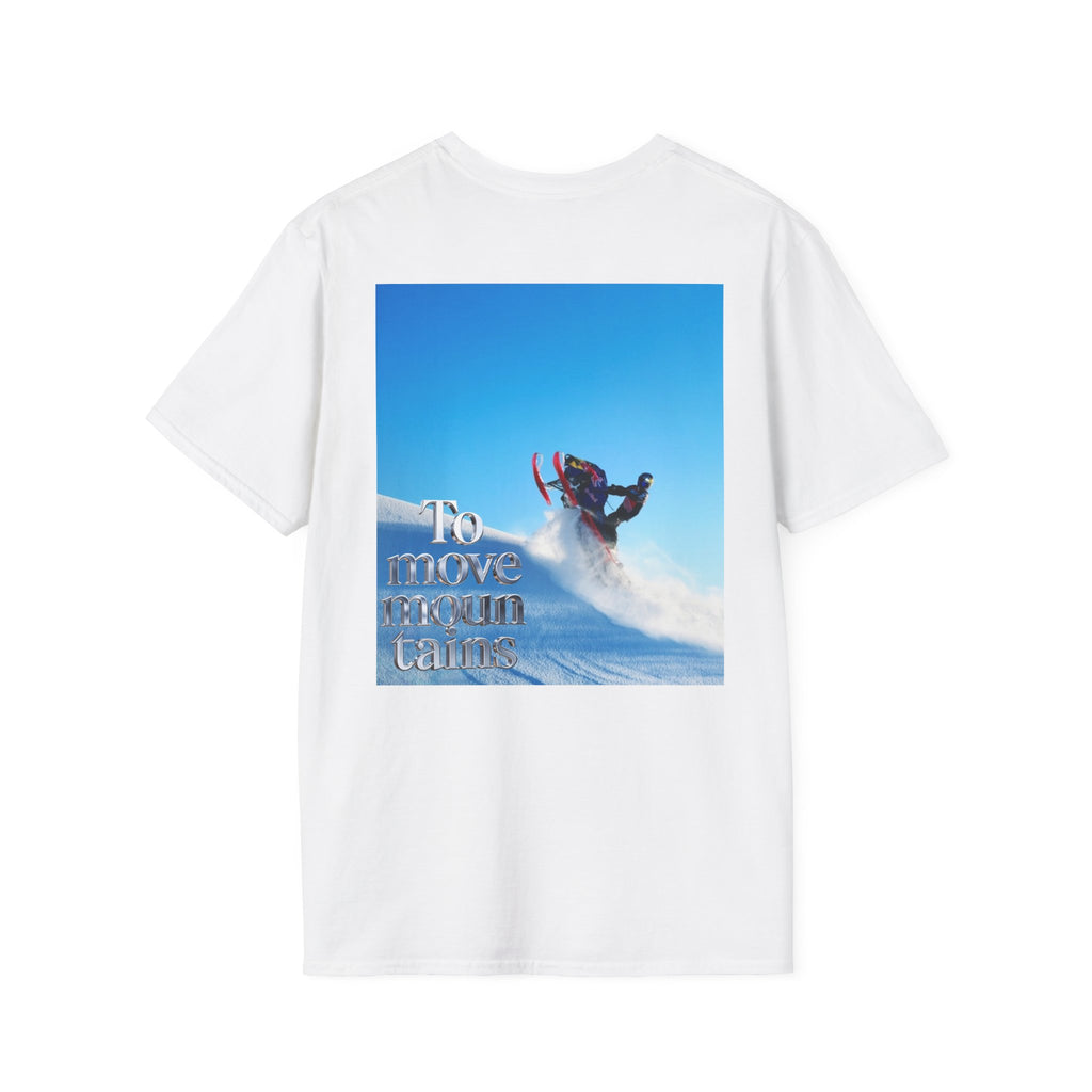 Snowmobile Adventure T-Shirt — "To Move Mountains" Graphic Tee