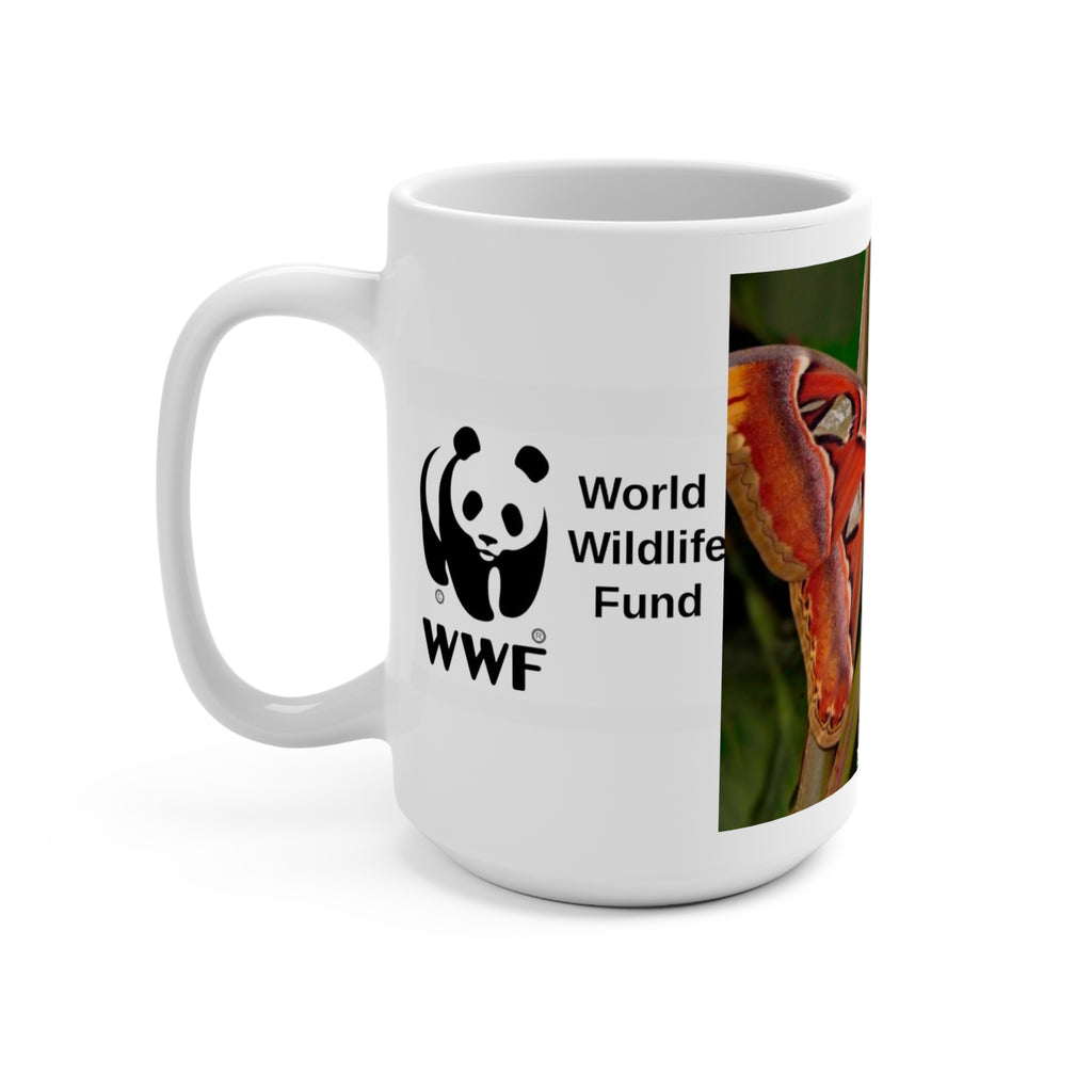 Atlas Moth 15 oz Ceramic Mug — WWF Wildlife Conservation Design
