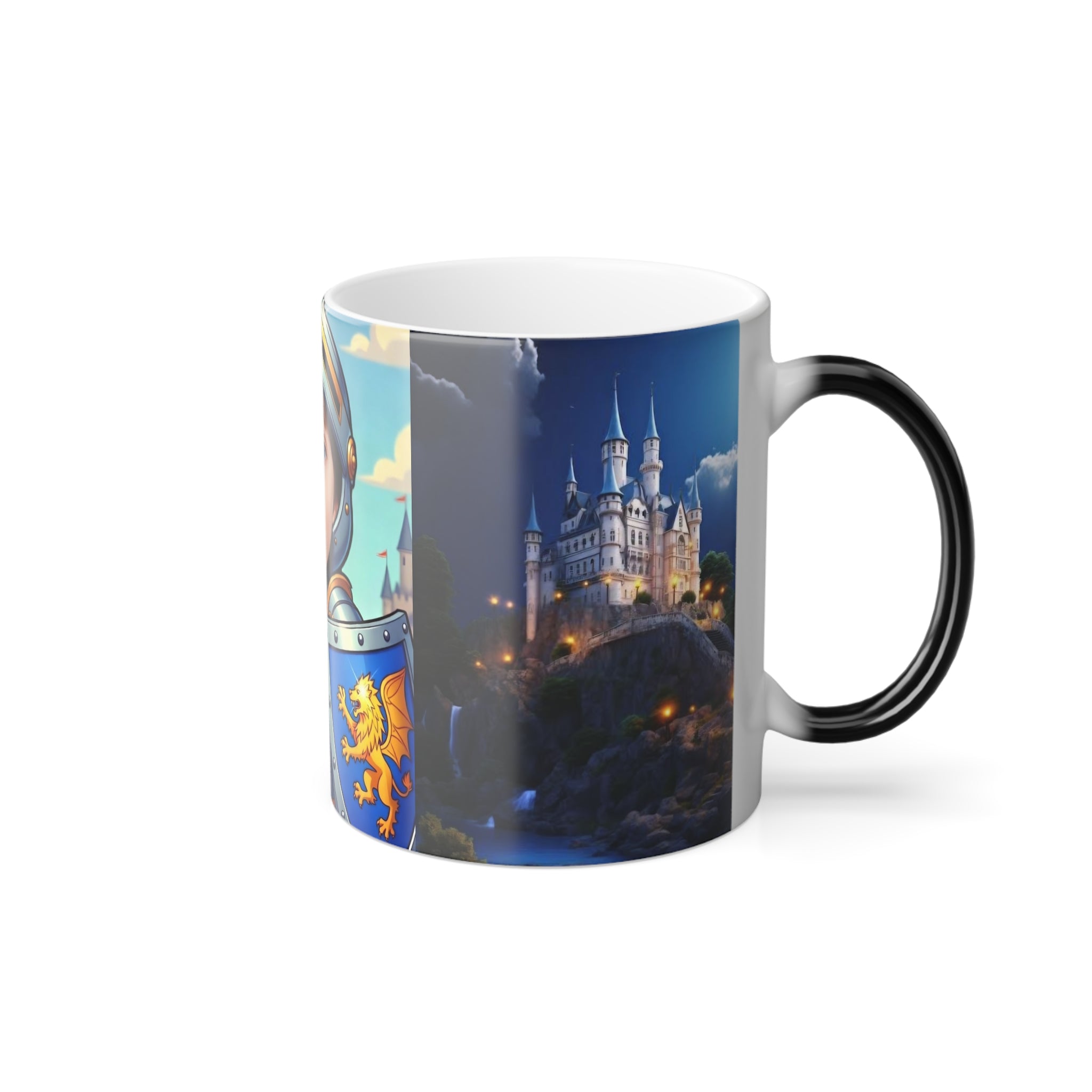 Color-Changing Knight Mug — Personalized Face Magic Morph 11oz