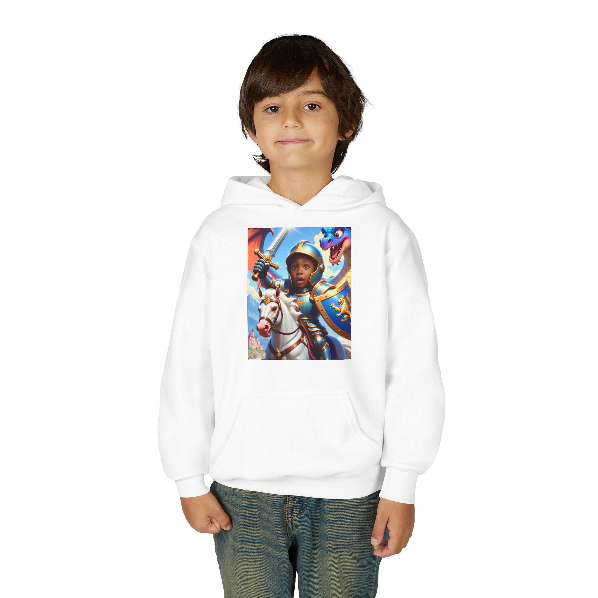 Youth Knight Hoodie – Brave Little Knight Graphic Sweatshirt for Kids
