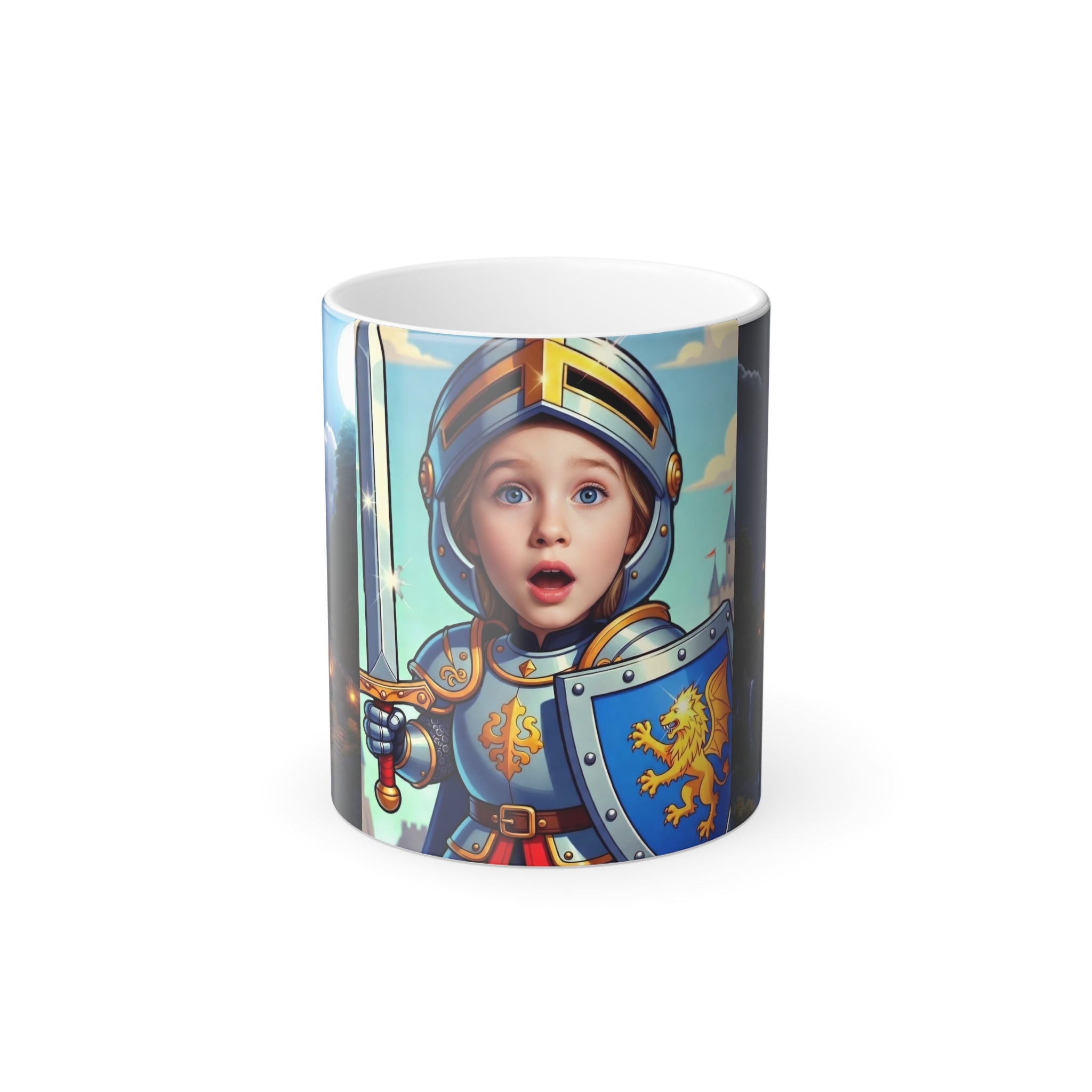 Color-Changing Mug — Kids Knight Portrait Magic Morph 11oz