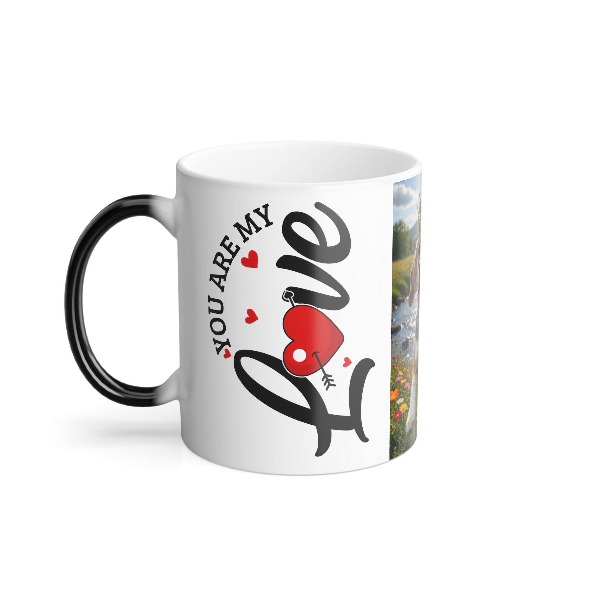 Color-Changing Dog Mug — "You Are My Sunshine" Crowned Beagle 11oz