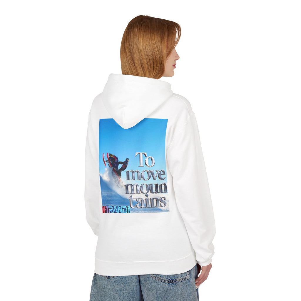 Snowboard Hoodie — "To Move Mountains" Winter Sports Pullover