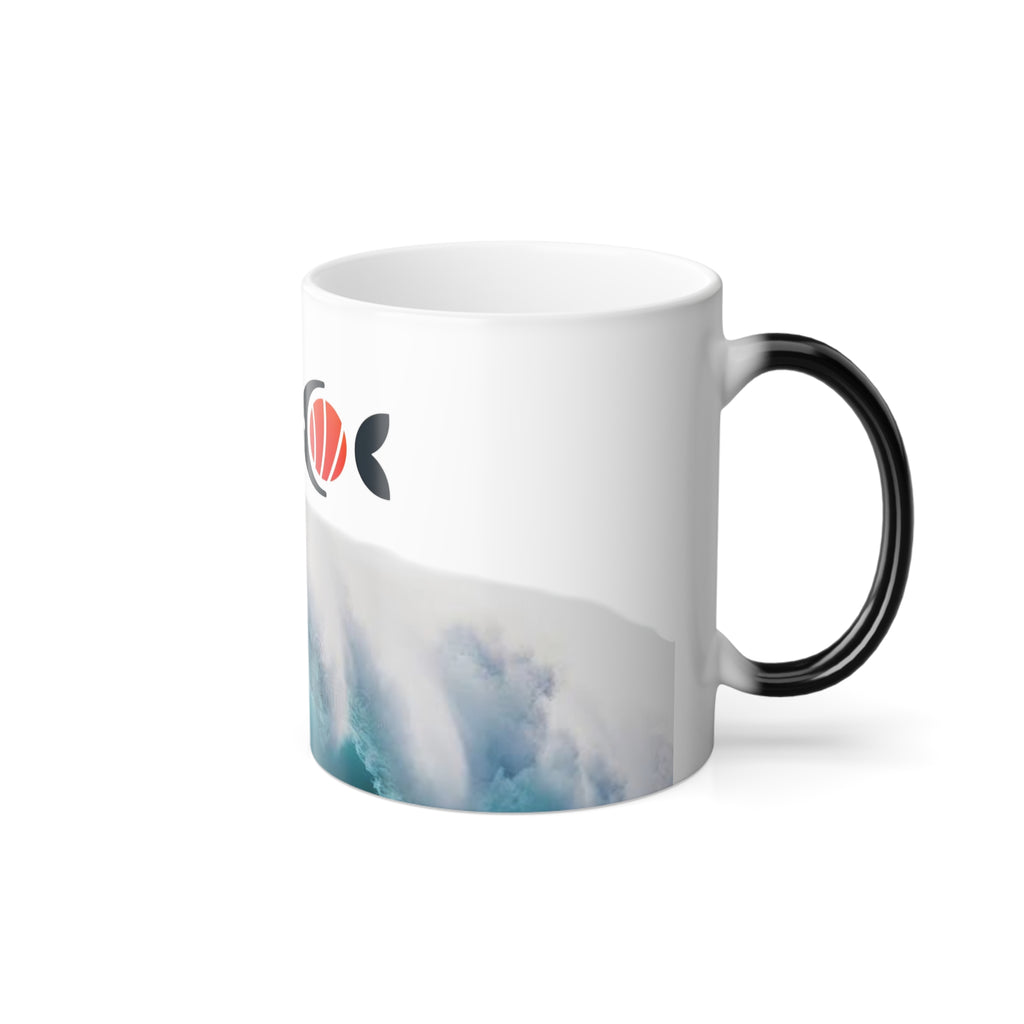Color-Changing Sushi Fish Mug — 11oz Wave Heat Reveal
