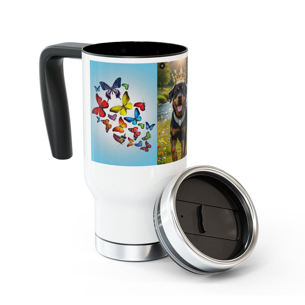 Stainless Steel Travel Mug with Handle, 14oz