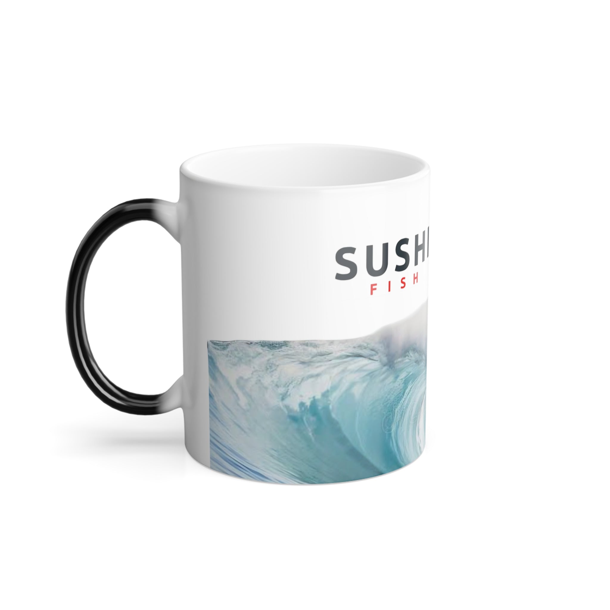 Color-Changing Sushi Fish Mug — 11oz Wave Heat Reveal