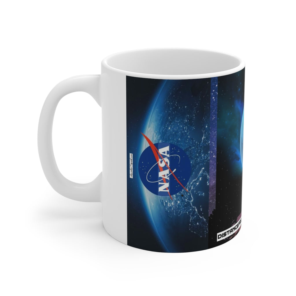 NASA Space Planet Mug – Blue Saturn Illustration 11oz