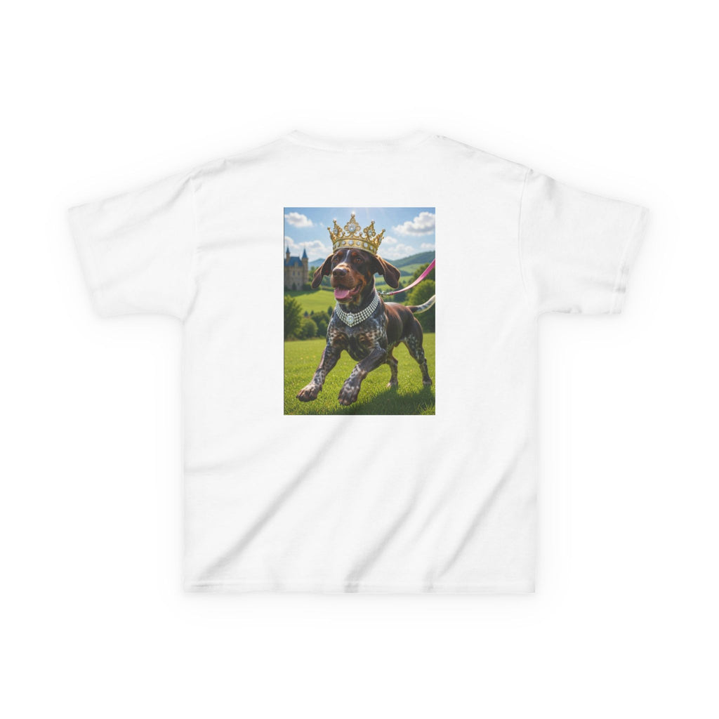 Kids T‑Shirt — Crowned Dachshund Puppy Graphic Tee