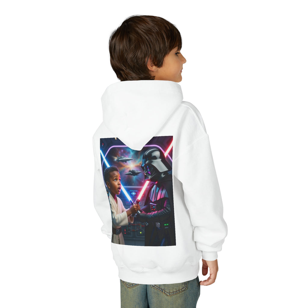 Youth Lightsaber Duel Hoodie - Kid Jedi vs Sith Star Wars Inspired Sweatshirt