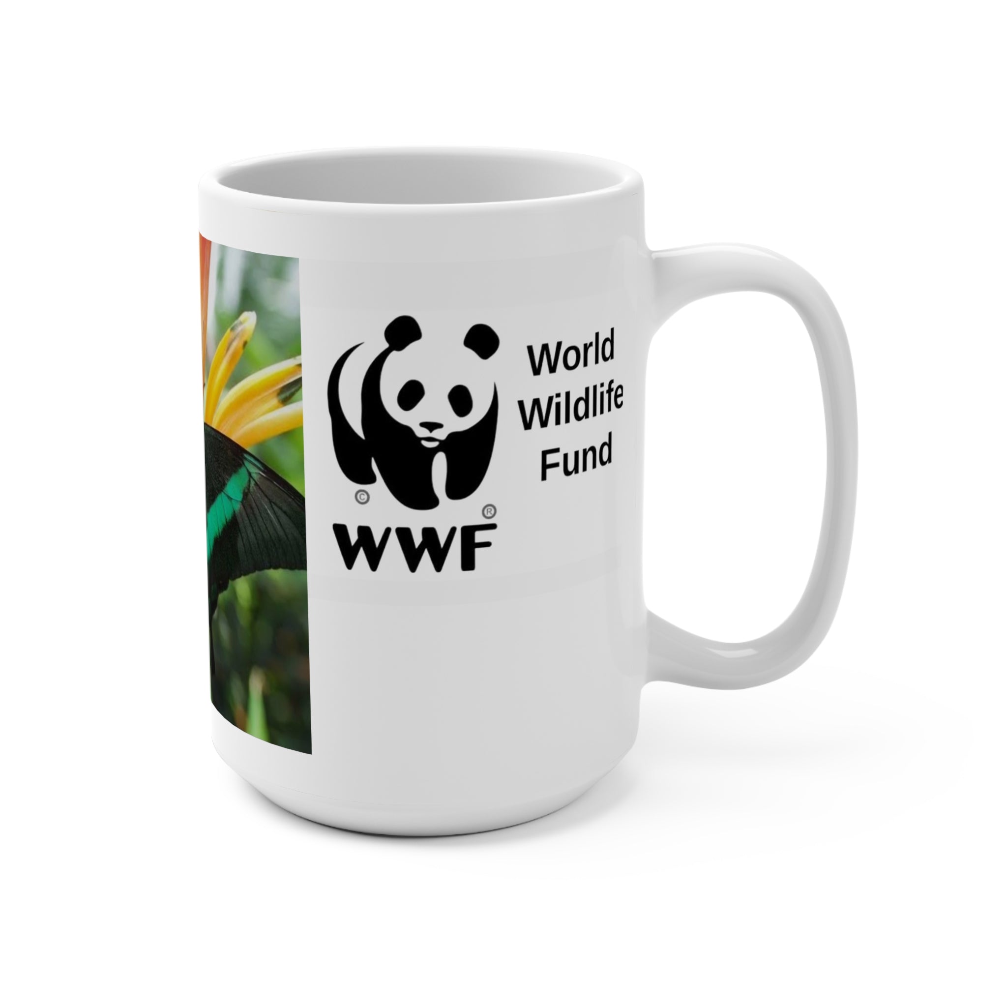 MUG NATURE Butterfly Photo Mug (15oz) — WWF World Wildlife Fund Conservation Coffee Cup