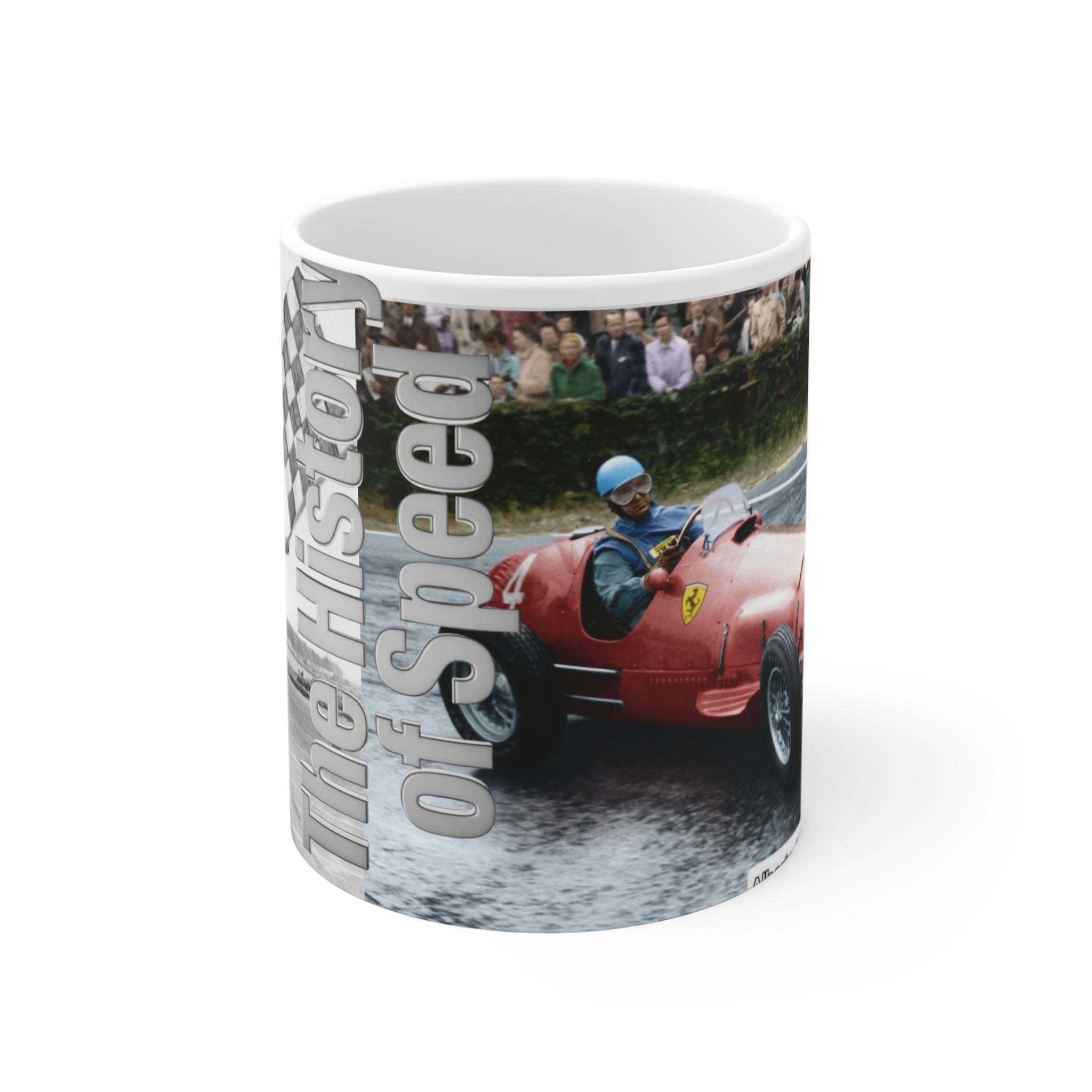 Vintage Racing Mug — "The History of Speed" Classic Motorsport Coffee Cup