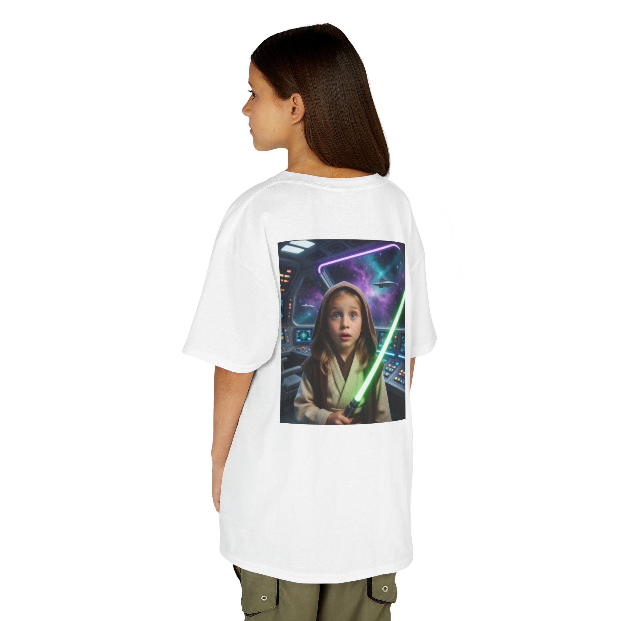 Kids Jedi Lightsaber T‑Shirt — Galactic Space Adventure Tee